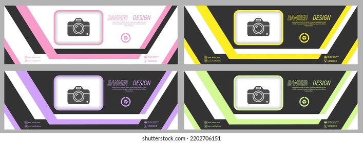 A template for the design of a cover, banner or poster with a place for a photo or picture. Creative design