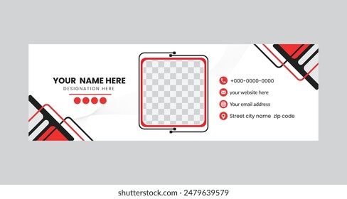 template design creative layout  email signature template