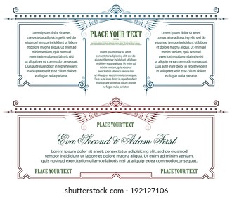 Template for the design of diploma, advertisements, envelope, invitations or greeting cards 