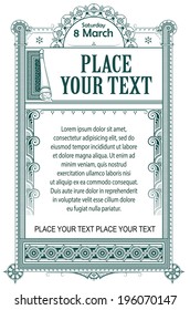 Template for the design of diploma, advertisements, envelope, invitations or greeting cards 