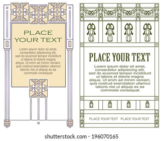 Template for the design of diploma, advertisements, envelope, invitations or greeting cards 
