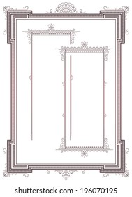 Template for the design of diploma, advertisements, envelope, invitations or greeting cards 