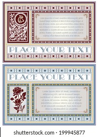 Template for the design of diploma, advertisements, envelope, invitations or greeting cards 