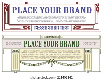 Template for the design of diploma, advertisements, envelope, invitations or greeting cards  