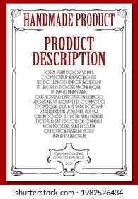 Template for design of diploma, certificate, advertisements, invitations or greeting cards.