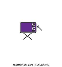 template design
drum icon is simple