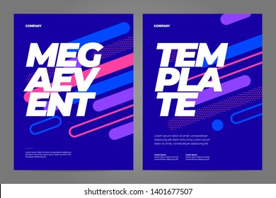 Template design with dynamic lines for sport event, tournament or championship. Sport background.