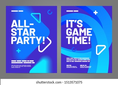 Template design with dynamic shapes for event, invitation or championship. Sport background.