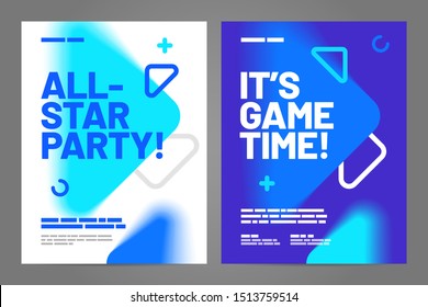 Template design with dynamic shapes for event, invitation or championship. Sport background.