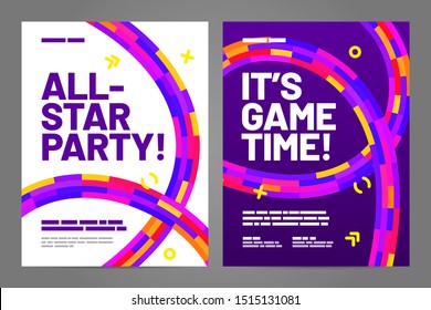 Template design with dynamic shapes for event, invitation or championship. Sport background.