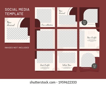 Template Design Fashion Women Puzzle Feed