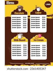 Template design of Fast food menu 