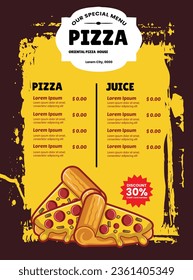 Template design of Fast food menu 