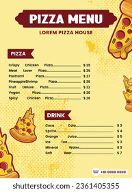 Template design of Fast food menu 
