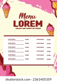 Template design of Fast food menu 