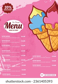Template design of Fast food menu 