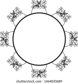 Template for design with floral frame, ornate of various card. Vector