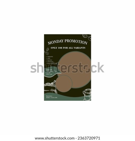 Template design for flyer of caffe
