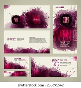 Template design for flyer, card, poster or banner. From artistic background with colored spots. vector