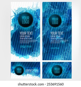 Template design for flyer, card, poster or banner. From artistic background with colored spots. vector