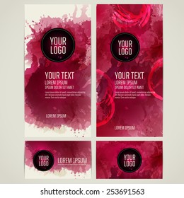 Template design for flyer, card, poster or banner. From artistic background with colored spots. vector
