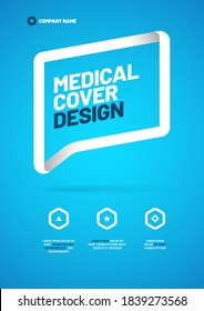 Template design with frame for medical layout. Vector design A4 size for poster, flyer or banner.