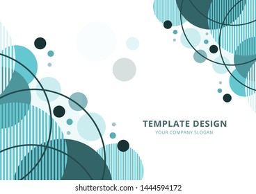 Template Design , Geometric abstract  background  , Vector and illustration , Circle
