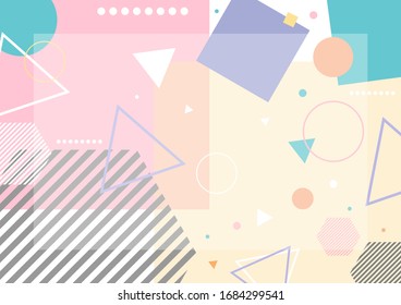 Template Design , Geometric abstract  background  , Vector and illustration
