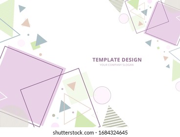 Template Design , Geometric abstract  background  , Vector and illustration
