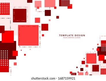 Template Design , Geometric abstract  background  , Vector and illustration