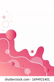 Template Design , Geometric abstract  background  , Vector and illustration, Fluid gradient liquid abstract geometric shapes banner.