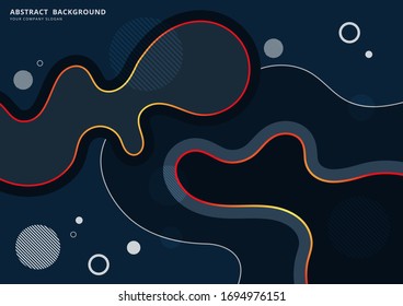 Vorlagendesign , Geometrischer abstrakter Hintergrund, Vektorillustration und Illustration , abstrakter, geometrischer Banner mit abstrakten Formen