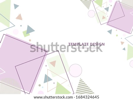 Template Design , Geometric abstract  background  , Vector and illustration