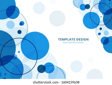 Template Design , Geometric Circle abstract  background  , Vector and illustration