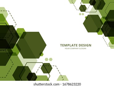 Diseño de plantilla , Fondo abstracto del hexágono geométrico , Vector e ilustración