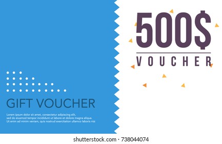 Template design gift voucher collection