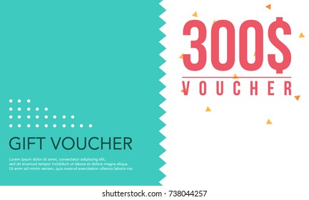 Template design gift voucher collection