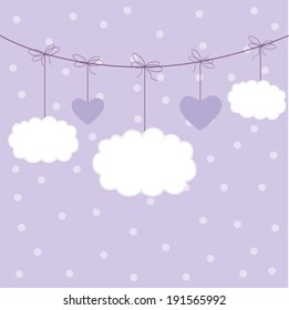 Template design for greeting card, vector illustration