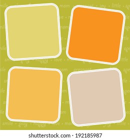 Template design for greeting card, vector illustration