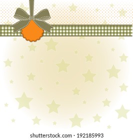 Template design for greeting card, vector illustration