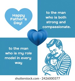 template design and greetings for Happy Father's Day