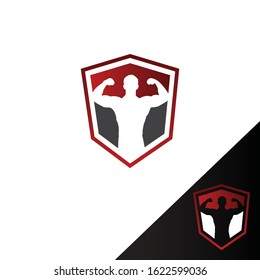template, design for gym, fitness, security system vector