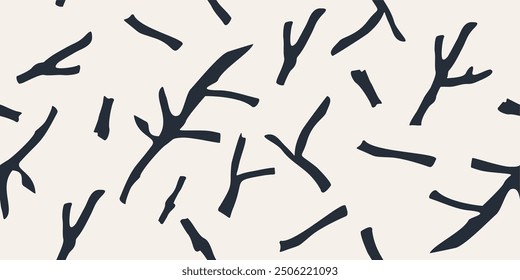 Template for design. Hand drawn abstract organic shapes pattern. Collage contemporary print