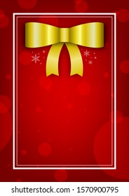 Template Design  ,Happy New Year , Christmas Card with paper red background