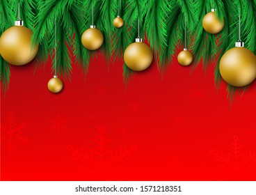 Template Design  ,Happy New Year , Christmas Card with paper red background
