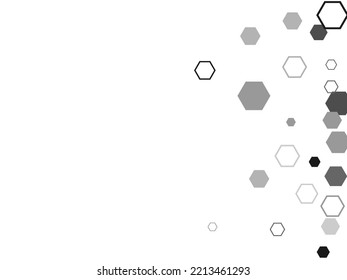 Template Design. Hexagon, hexagonal raster, mosaic cell sign or icon. Gradation. Abstract white vector wallpaper with hexagon grid.