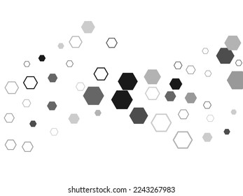 Template Design. Hexagon, hexagonal raster, mosaic cell sign or icon. Gradation.  Geometric Hexagon abstract background.