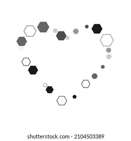 Template Design. Honeycomb, bees hive cells pattern.  Geometric Hexagon abstract background.