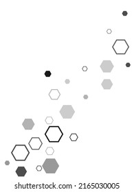 Template Design. Honeycomb, bees hive cells pattern. Abstract white vector wallpaper with hexagon grid.