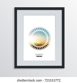 Template Design Layout , Brochure , Flyer. Geometric Vector Abstract Modern Background